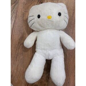 Build A Bear Hello Kitty Plush White Classic Sanrio Toy No Bow 18” Yellow Nose